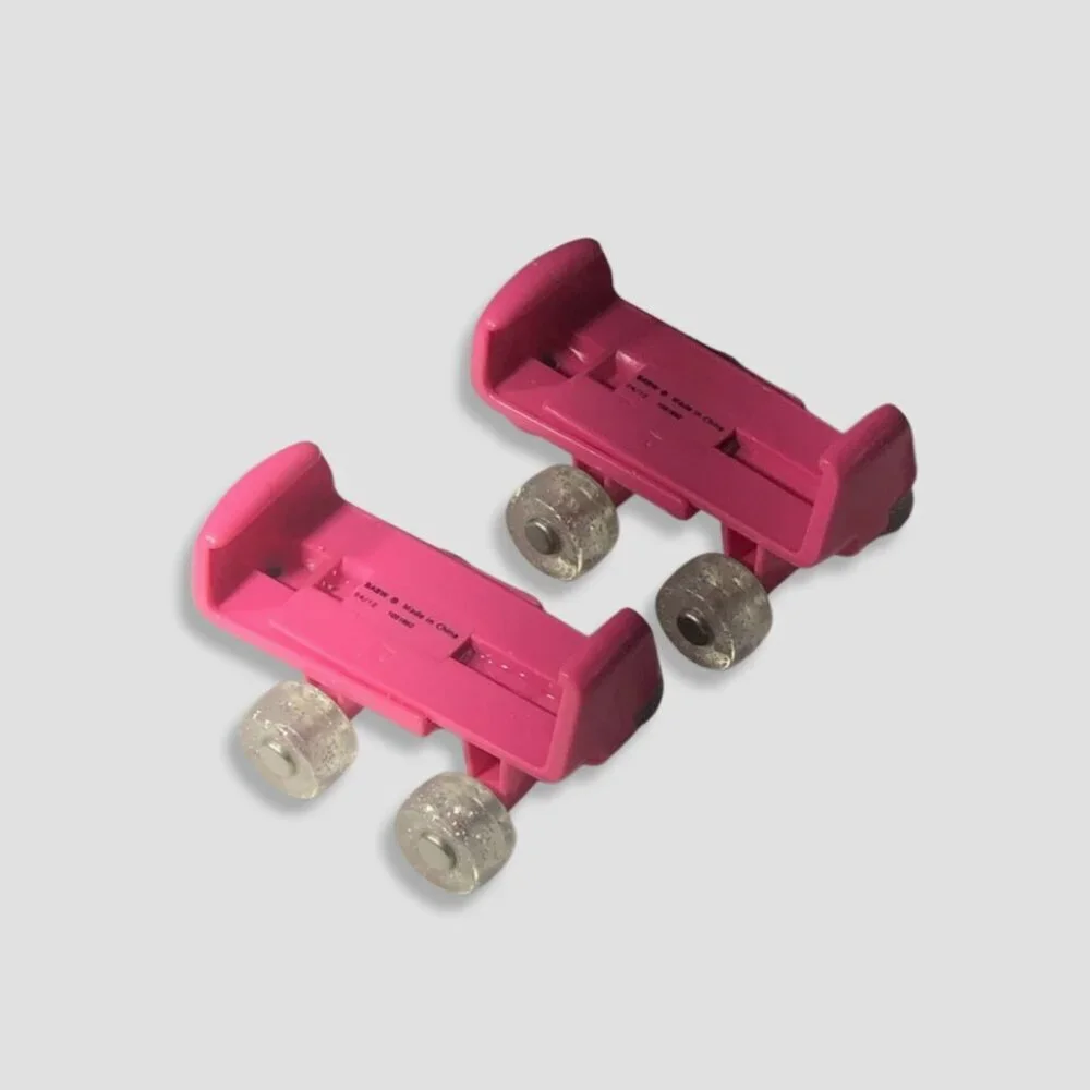 Build-A-Bear pink roller skates glitter wheels adjustable 15–18